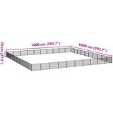  Kavez za pse crni 100 m² čelični | shoptok.hr