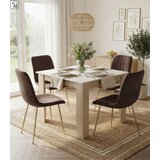 Lava stolica - tamnosmeđi baršun / zlatne noge x 1 | shoptok.hr