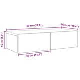 vidaXL Zidna polica s ladicama siva sonoma 60x26,5x15 cm | shoptok.hr