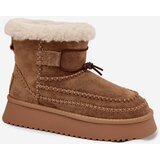 Big Star Suede Women's Snow Boots With Decorative Stitching Big Star | shoptok.hr