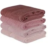 Rainbow - Powder Light PinkPowderDusty RoseCream Hand Towel Set (4 Pieces)