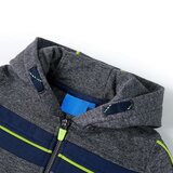 Dječja majica s kapuljačom i patentnim zatvaračem siva prošarana 116 | shoptok.hr