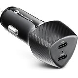 forcell CARBON auto punjač Tip C 3.0 PD20W + Tip C 3.0 PD20W CC50-2C crni (Ukupno 40W) | shoptok.hr