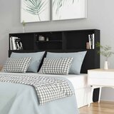  Uzglavlje s ormarićem crno 160 x 19 x 103,5 cm | shoptok.hr
