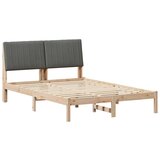  Okvir za krevet s uzglavljem Smeđa 135 x 190 cm tkanina | shoptok.hr