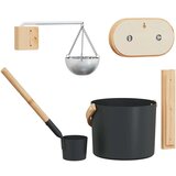  Set kofa za saunu 5 pcs Crna 8.5 x 8 x 4.5 cm Aluminij | shoptok.hr