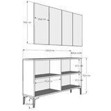 Hanah home komoda afra KM120 white royal marble silver | ePonuda.com