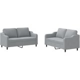  2-dijelni set sofa s jastucima svjetlosivi od tkanine | shoptok.hr