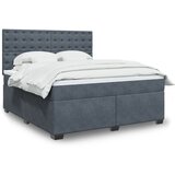 Maison Chic Box spring postelja - Vzmetna postelja z vzmetnico temno siva 180x200 cm žamet SL23564, (21891619) | Shoptok.si