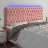  Posteljno vzglavje roza 180x7x118/128 cm žamet, (20933239) | Shoptok.si