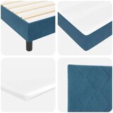  Box Spring postelja z vzmetnico in LED temno modra 80x200 cm žamet, (22050427) | Shoptok.si