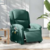 Maison Chic Električni masažni naslanjač - Relax naslanjač temno zelen žamet, (22042587) | Shoptok.si