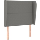 Maison Chic vzglavna omarica - nočna omarica - posteljna omarica z ušesi temno sivo 83x23x118/128 cm blago, (21708262) Cene
