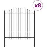  Ograda za vrt s lukom Siva 13 6x1 75 m Čelik | shoptok.hr