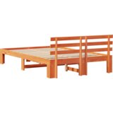  Okvir za krevet od borovine Vosak smeđa Masivno drvo 135 x 190 cm | shoptok.hr