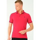 Dewberry T8586 MEN'S POLO NECK T-SHIRT-FUCHSIA-2 | Shoptok.si