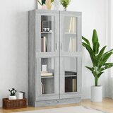vidaXL Vitrina siva boja hrasta sonome 82,5 x 30,5 x 150 cm drvena Cijene