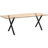  Noge za blagovaonski stol u obliku slova X, 2 kom, crne, 70 x (72-73) cm, čelik | shoptok.hr