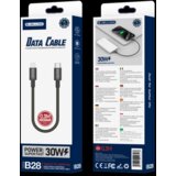 Jellico podatkovni polnilni kabel B28 Type C na Lightning 0,3m 30W - črn | Shoptok.si