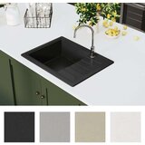  Kuhinjsko pomivalno korito z luknjo ovalno črn granit, (21670612) | Shoptok.si