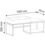 MID.YOU kombiniran umivalnik bitila 100, bela, barva hrasta | Shoptok.si
