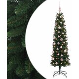  Umjetno usko božićno drvce s kuglicom 120 cm 150 LED lampica | shoptok.hr
