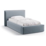 Micadoni svetlo modra oblazinjena postelja s prostorom za shranjevanje z letvenim dnom 90x200 cm jodie – | Shoptok.si