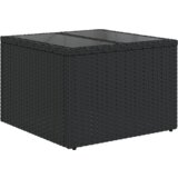 vidaXL 9-dijelni vrtni kauč set s jastučićima Crni poli ratan, 2-sjedalni vrtni kauč s jastučićima Crni poli ratan | shoptok.hr