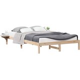  Krevetna konstrukcija s bočnim stolovima Prirodna 160 x 210 cm | shoptok.hr