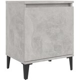  Noćni ormarići s metalnim nogama boja betona 40 x 30 x 50 cm | Eponuda.com