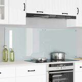 vidaXL Zaščita za kuhinjo Bela 80 x 60 x 0.8 cm kaljeno steklo | Shoptok.si