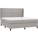  Box spring postelja z vzmetnico svetlo siva 160x200 cm žamet, (20884416) | Shoptok.si