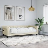 vidaXL Dnevna postelja z vzmetnico krem 90x200 cm umetno usnje Cene