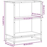 Ormarić za knjige smeđi hrast 60x35x76 cm konstruirano drvo | shoptok.hr