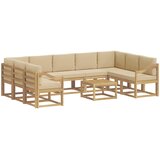  Set vanjskih sofa 10 kom. Bijela i bež Poliester | shoptok.hr