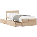 vidaXL Okvir kreveta s ladicama 90x200 cm od masivne borovine Cijene