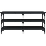 vidaXL klupa za cipele crna 100x38 5x49 cm od konstruiranog drva | shoptok.hr