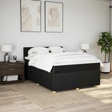  Krevet s oprugama i madracem crni 140x200 cm od tkanine | shoptok.hr