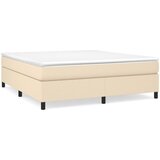  Okvir za krevet s oprugom krem 160x200 cm od tkanine | Eponuda.com