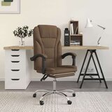  Uredski naslonjač od tkanine smeđi | shoptok.hr