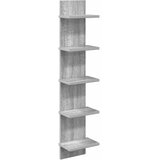  Zidna polica Siva Sonoma 22 x 15 x 100 cm Konstruirano drvo - Siva Sonoma 1 22 x 15 x 100 cm (5 etaža) | shoptok.hr