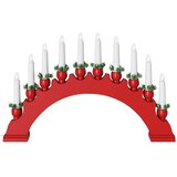 VidaXL božićni svijećnjak s 10 led svijećama 3 pcs crvena Slike