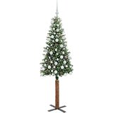 vidaXL Ožja jelka med 300 LED Zelena in Bela 180 cm PVC in trden bor | Shoptok.si