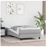  Box spring posteljni okvir svetlo siv 90x200 cm blago | Shoptok.si