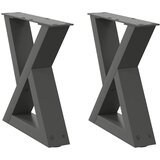  Noge za klub stolić 2 kom. antracit 30 x (30-31,3) cm čelik | shoptok.hr
