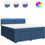 Maison Chic Box spring postelja - Vzmetna postelja z vzmetnico modra 180x200 cm blago SL10789, (21883525) | Shoptok.si