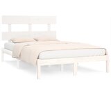 The Living Store Posteljni okvir bel iz trdnega lesa 200x200 cm - Posteljni Okvir, (21523763) | Shoptok.si
