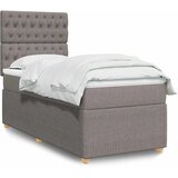  Krevet s oprugama i madracem smeđesivi 90x190 cm od tkanine | shoptok.hr