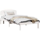  Krevetna konstrukcija Bijelo 90 x 200 cm Čvrsto borovo drvo | shoptok.hr