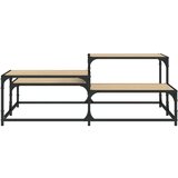 vidaXL klubska mizica sonoma hrast 107x107x40 cm inženirski les | Shoptok.si